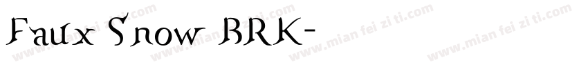 Faux Snow BRK字体转换